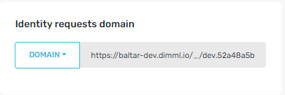 Identity requests domain published